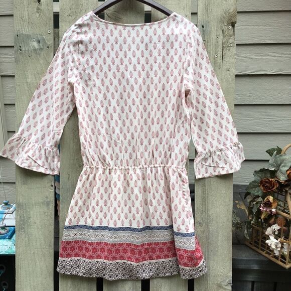 Sanctuary Sz L Lace Up Boho Peasant Dress - Picture 6 of 10